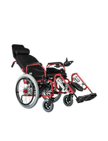 Silla De Ruedas Eléctrica Comfort Six BIG MOTION Silla de ruedas con reclinación eléctrica de espaldar y descansapies, plegable,