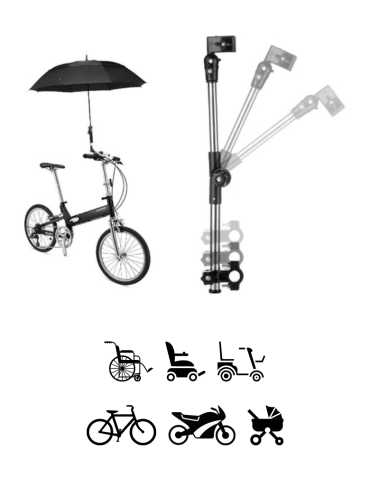 Soporte de sombrilla BIG MOTION Soporte de sombrilla para sillas de ruedas, permite proteger al usuario del sol y la lluvia, sal