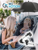 Soporte de sombrilla BIG MOTION Soporte de sombrilla para sillas de ruedas, permite proteger al usuario del sol y la lluvia, sal