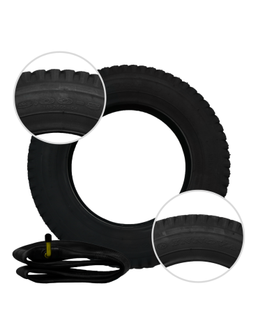 Llanta Inflable 3.00 - 8 Coraza y Neumático BIG MOTION Llanta inflable 3.00-8 para silla de ruedas eléctrica.
Precio Unitario 